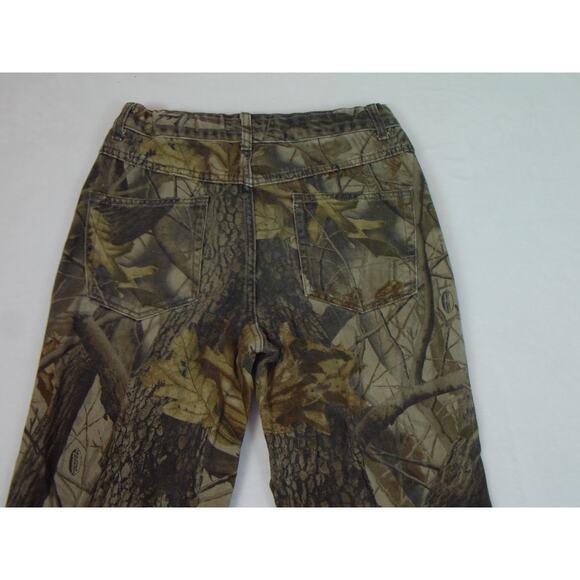 Outfitters Ridge Pants Camo RealTree Hardwoods Denim Hunting Boys Size 16R 28x27 - Picture 8 of 11